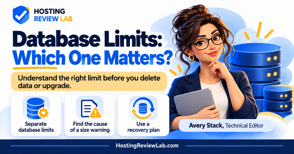 Illustrated Database Limits: Which One Matters? guide with Hosting Review Lab editor Avery Stack