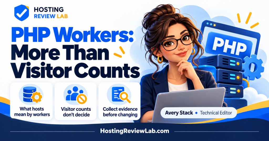 Illustrated PHP Workers: More Than Visitor Counts guide with Hosting Review Lab editor Avery Stack