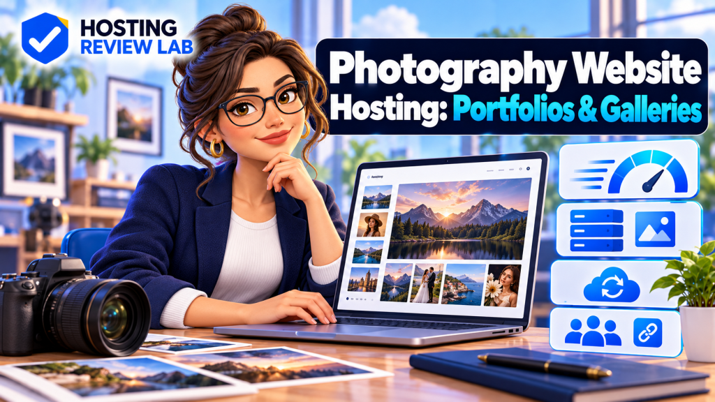 Hosting Review Lab article cover for photography website hosting