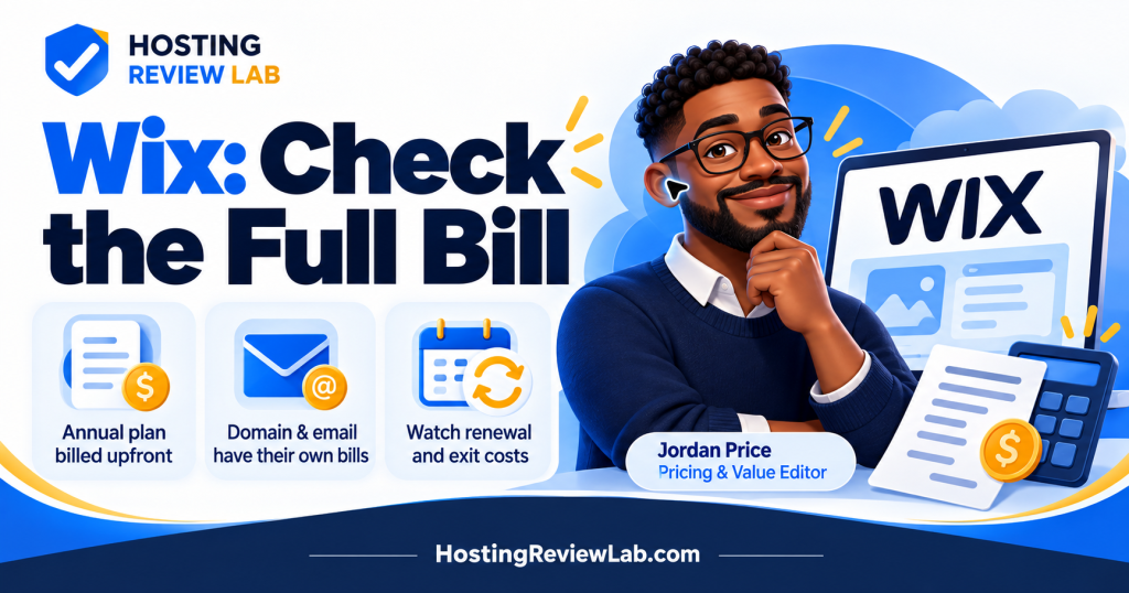 Illustrated guide: Wix Pricing: Annual Bills, Renewal Timing and Separate Email Costs