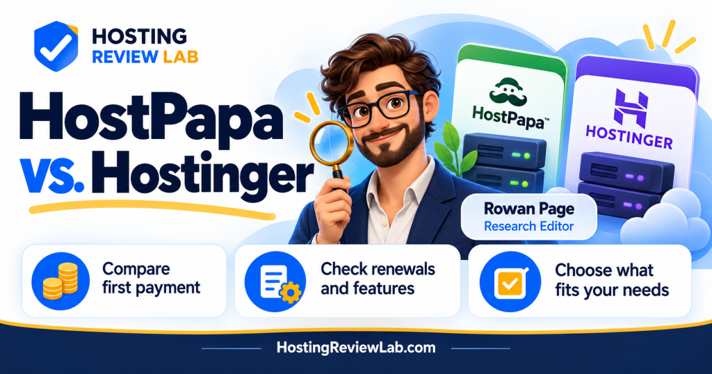 Illustrated guide: HostPapa vs. Hostinger: Upfront Bills, Renewals and WordPress Limits